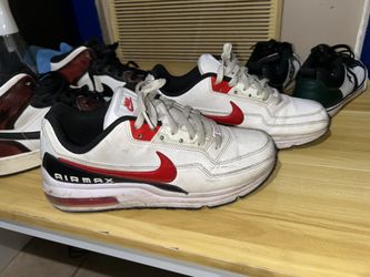 White Jordan’s & white and red Air Maxs