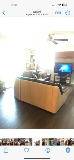 3 Piece Sprawling Two Tone Sectional .