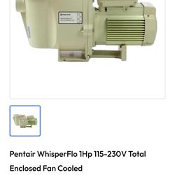 Whisperflo 1hp Swimming Pool And Spa Pump