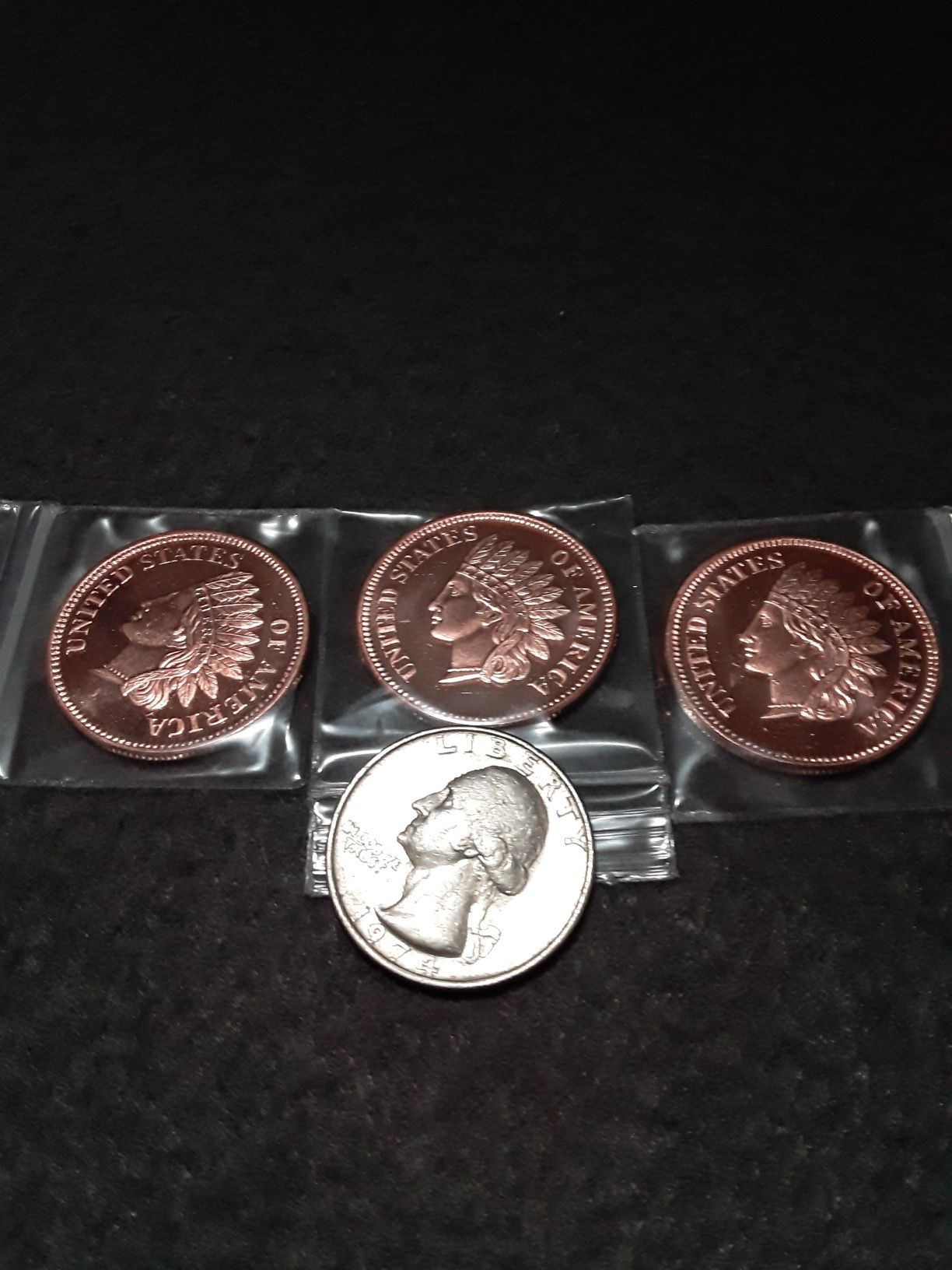 1/4 oz copper Indian head