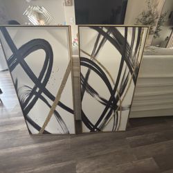 Hermosos Cuadros Dorado Y Negro 