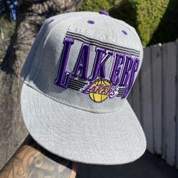 Ultra GAME Los Angeles Lakers NBA Snapback Hat Cap Gray Purple One Size