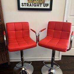 Stylish Red Bar Stools 