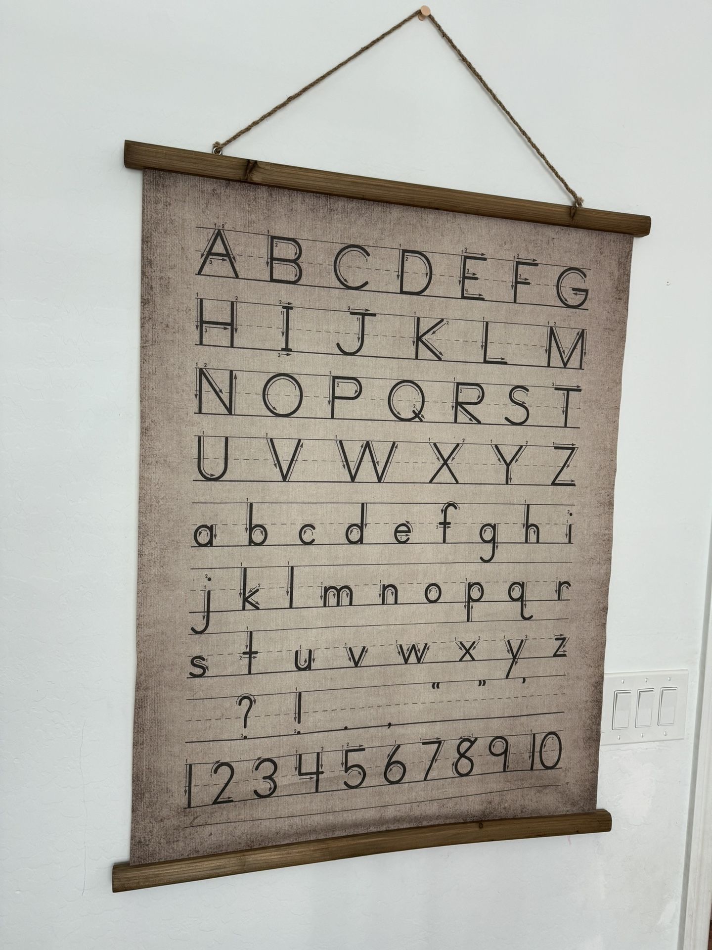 Large Alphabet Wood And Canvas Wall Art