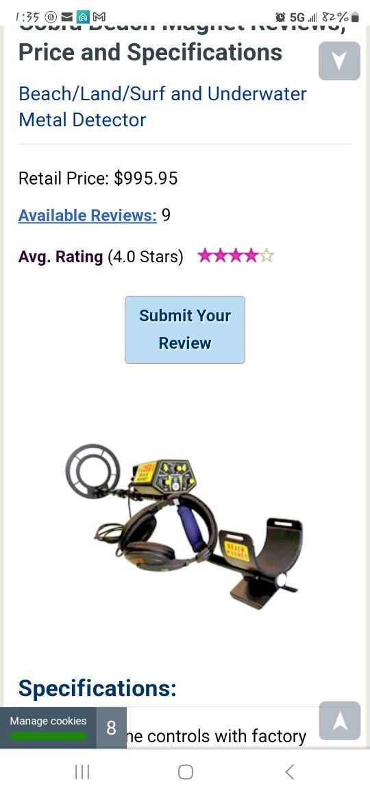 Cobra Metal Detector And Automax V4 Wand for Sale in Fort Myers, FL