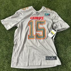 Nike Patrick Mahomes Kansas City Chiefs Super Bowl LVII Grey Jersey Size Small
