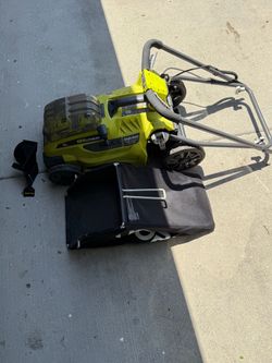 Ryobi battery powered lawnmower model P1100