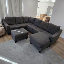 L SOFA with Ottoman