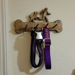 Handmade Wooden Leash or Key Holder