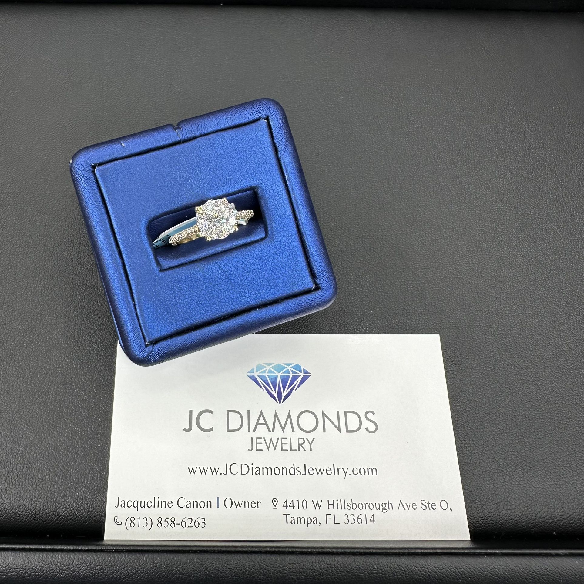 Ring Engagement Diamonds Real 14k Gold Yellow Gold