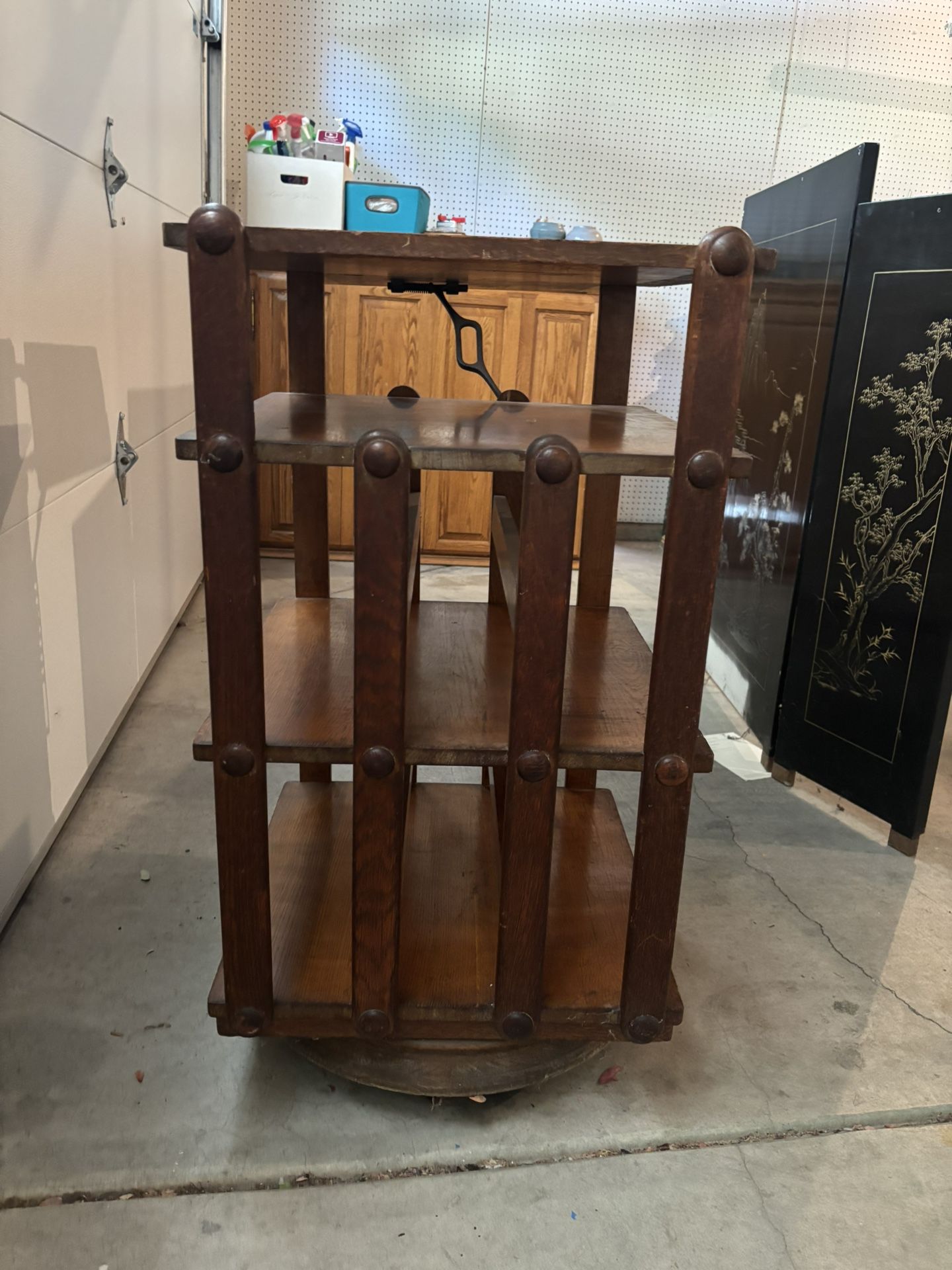 Antique Revolving 4 level Bookcase/shelf – Sargent Mfg. Company – 1883