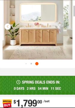 72" Double sink SOLID WOOD BATHROOM VANITY NEW
