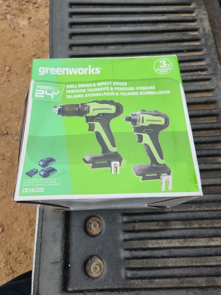 Greenworks 24v Drill And Impact Driver