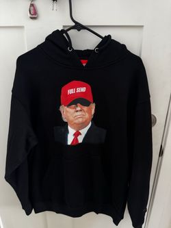Full Send Trump Graphic Hoodie Black