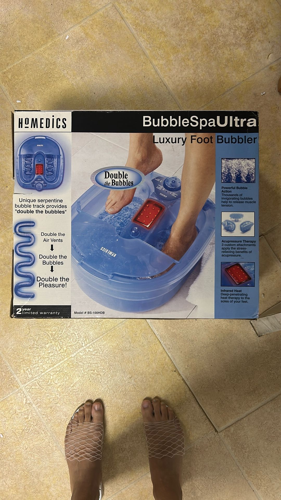 Foot bubbler/bath