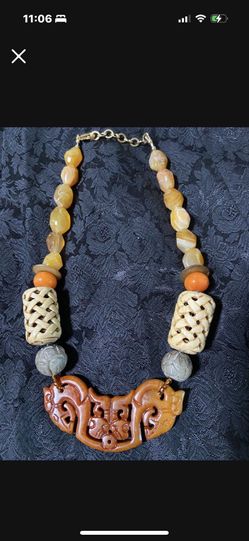 Jade & Natural Stone Necklace