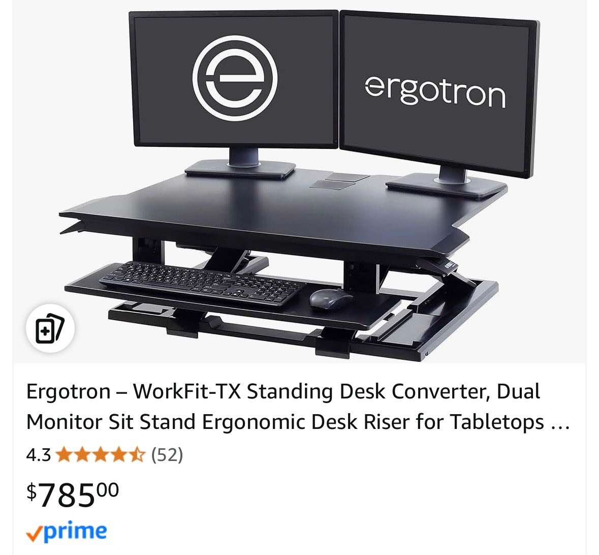 ERGOTRON WORKFIT TX Desk Riser