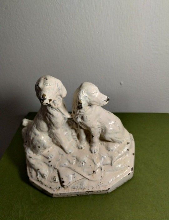 ANTIQUE CAST IRON SCULPTURE BOOKEND - DOORSTOP 5.8"×5.5"