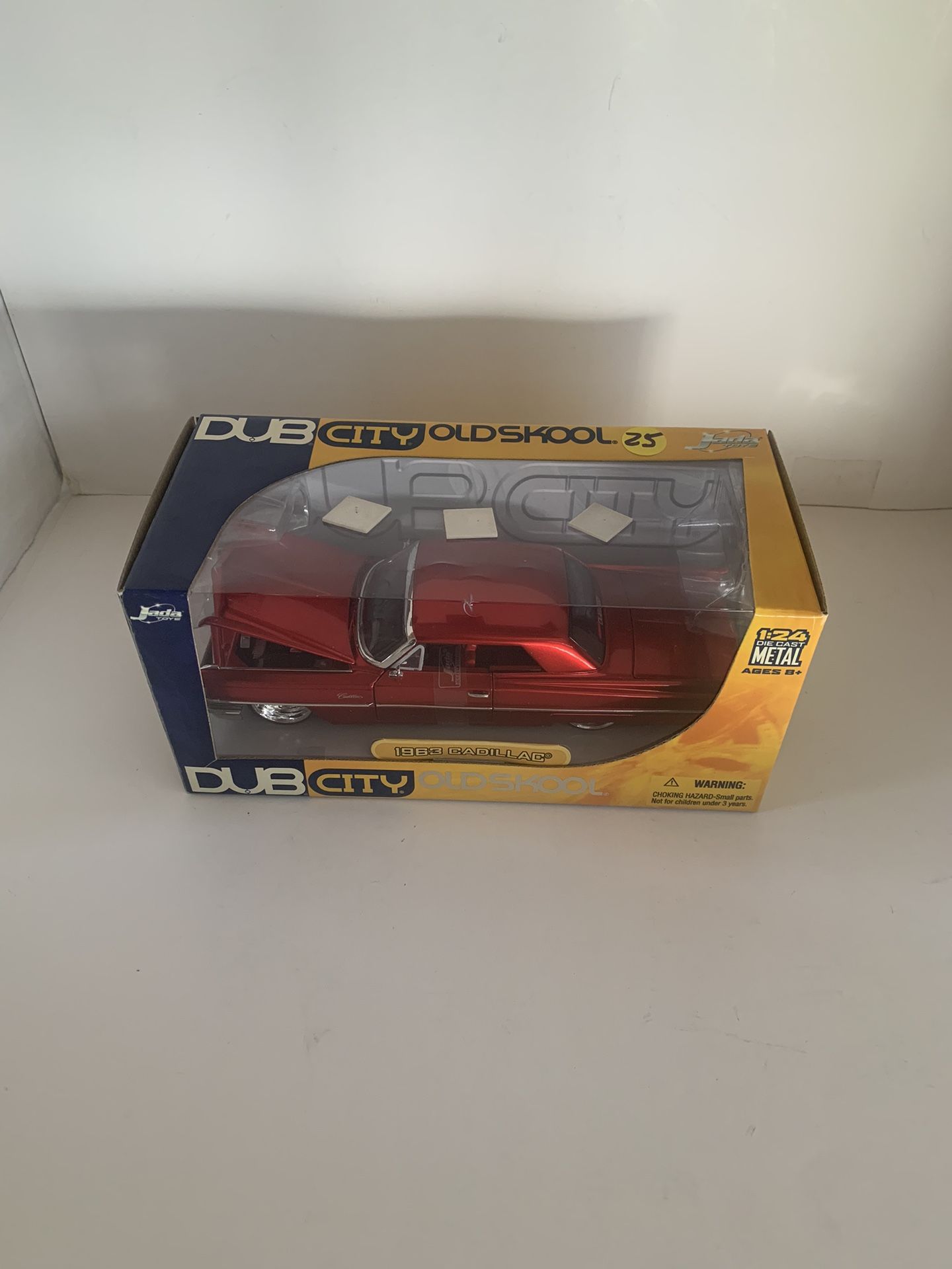 1963 Cadillac Red Jada Dub City Old Skool 1:24 Scale Die Cast NEW