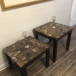 Faux Marble End / Side Tables Set $ 15 Each 