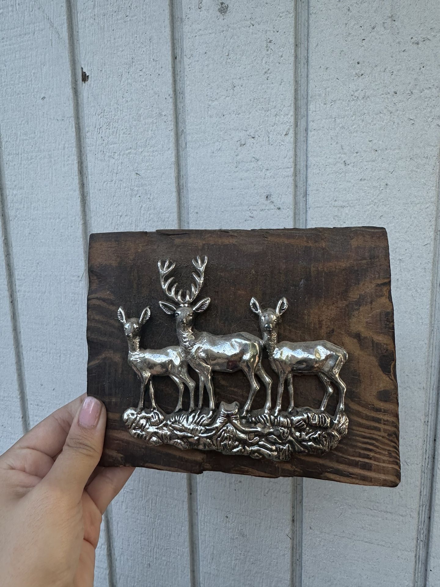 Plaques Decor Deer Animals Woodland Vintage