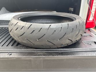 Motorcycle rear tire.