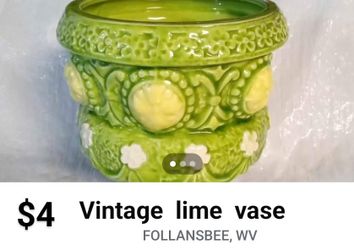 Vintage Lime Vase