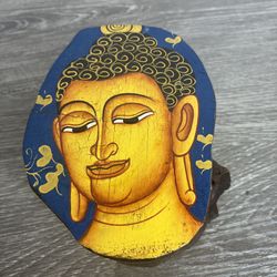 Hand Painted Buddha On Wood Carved Jewelry Box