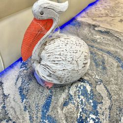 New Carved Coconut Pelican 