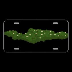 License Plate Novelty Car Front Green Plants Flowers Greenery