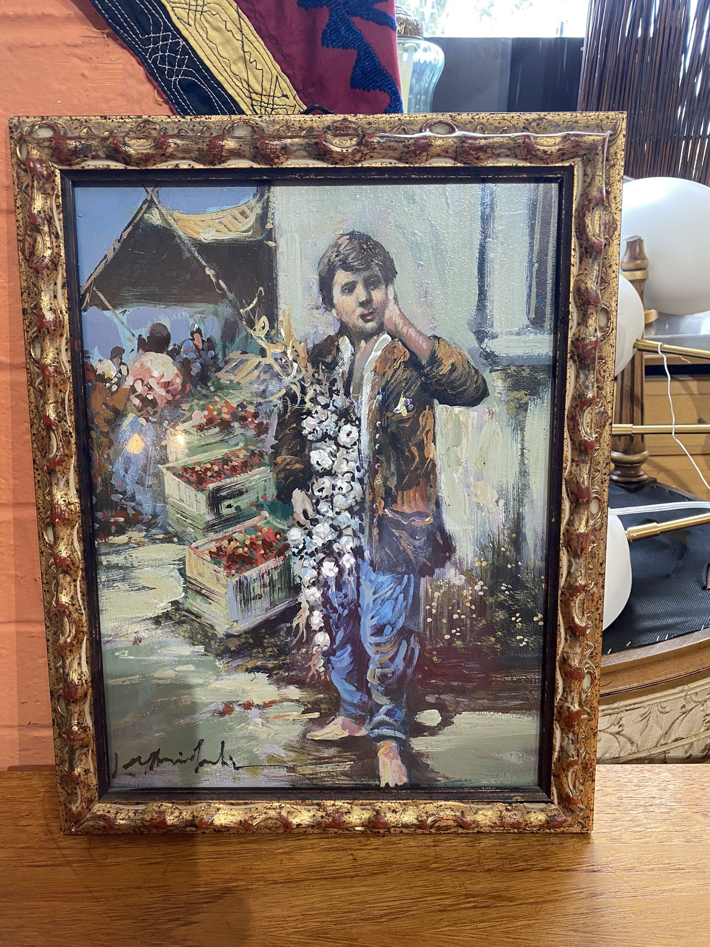 Oil Painting In Glass signed by the artist