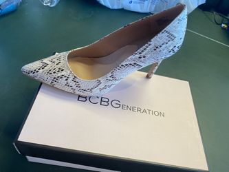 BCBG Snake Pumps