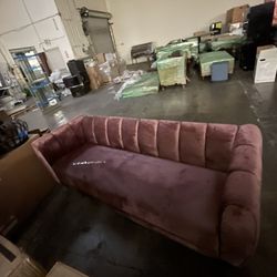Pink Felt Couch