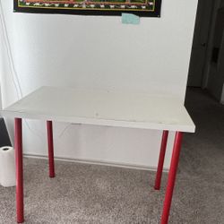 White Table with Red Legs – $30 (Negotiable)