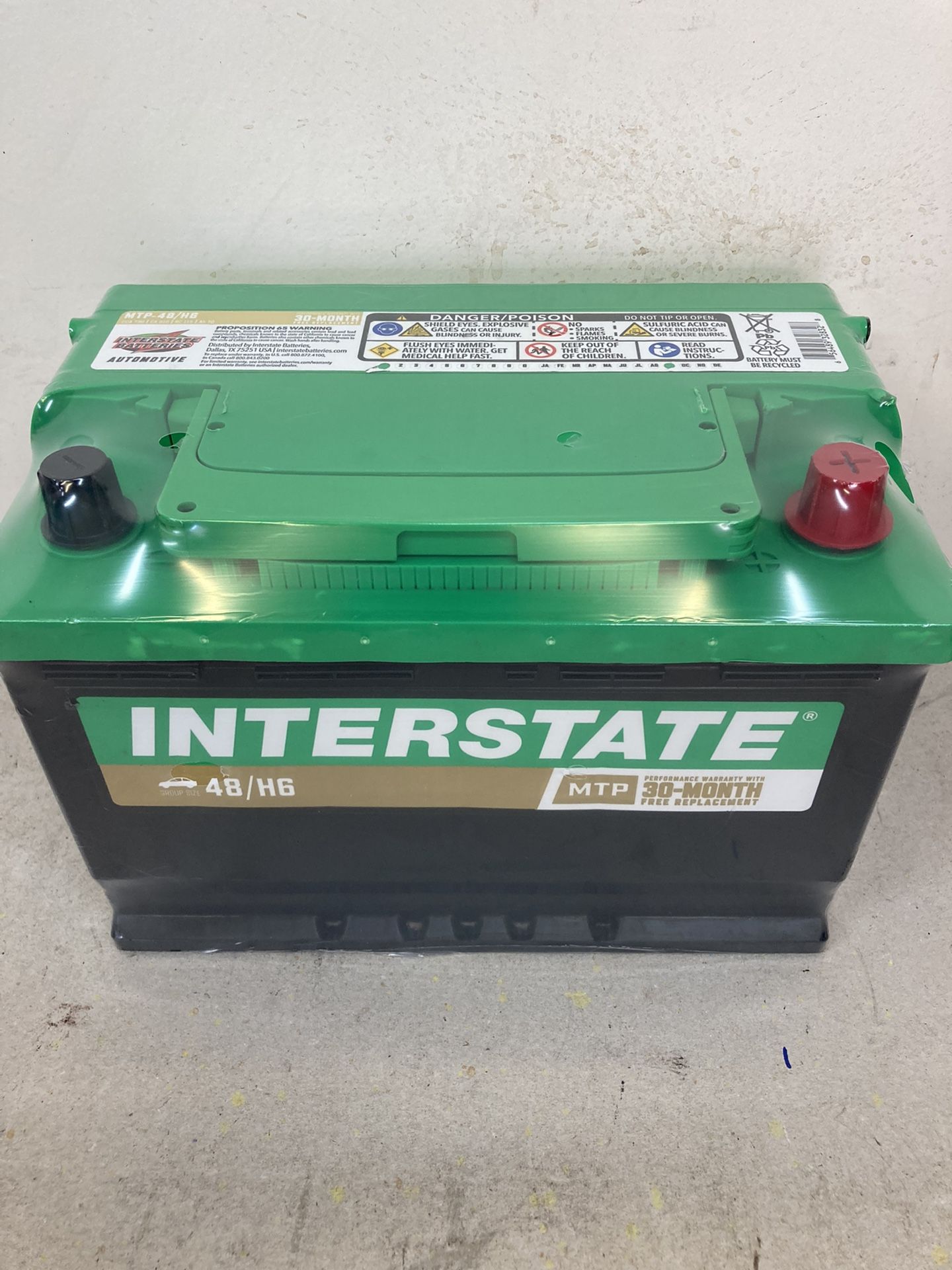 New car battery interstate Megatron hi performance size H6/48 for sale