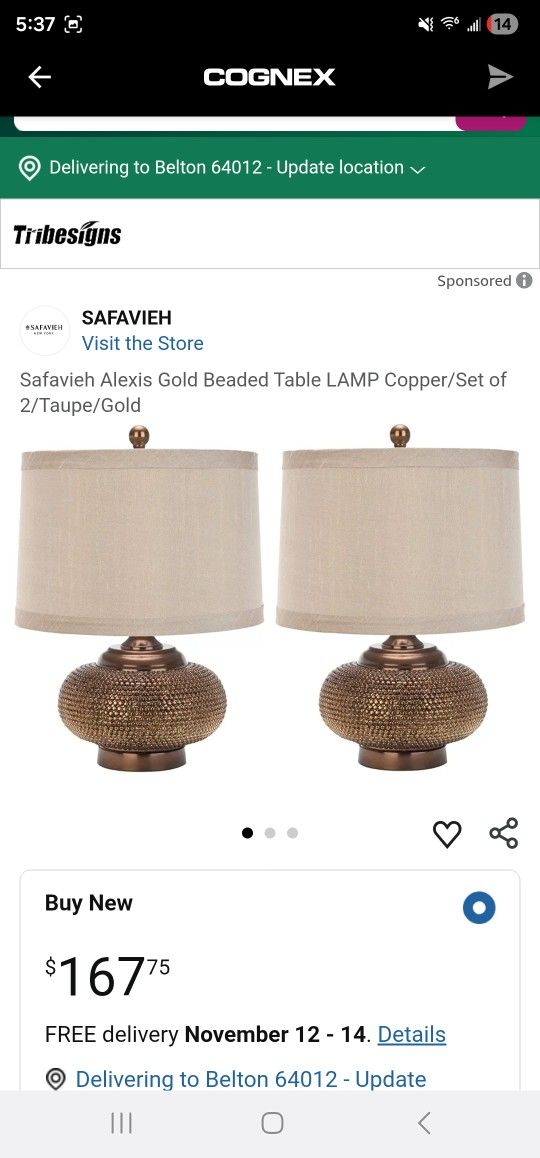 Set Of Beaded Table Lamps 