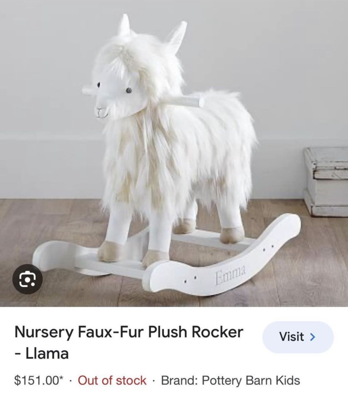 Pottery Barn Llama Rocking Chair Children s Rocker for Sale in San Francisco CA OfferUp