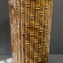Ceramic Umbrella Stand, 80’s or earlier, Bamboo Motif, Spain