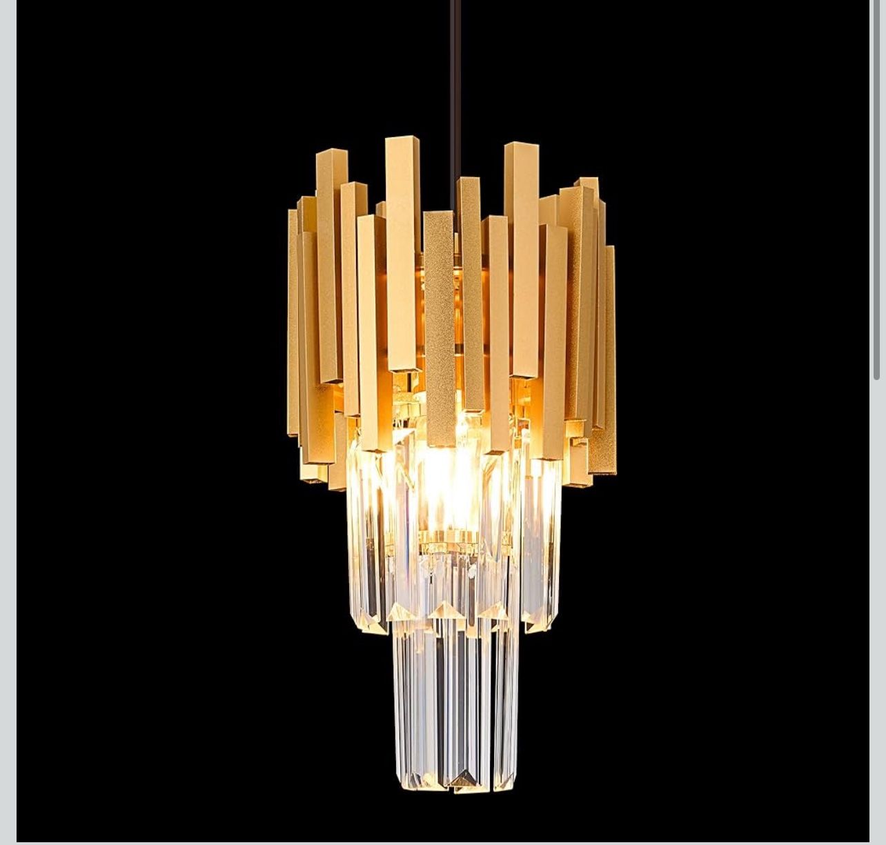 Gold Crystal Pendant Light