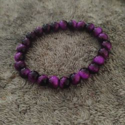 Purple Tiger Eye Bracelet 