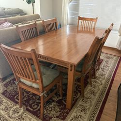 table and dining room dresser 