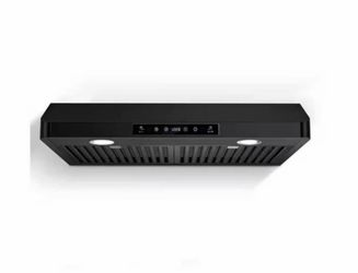 30 in. 700CFM Ducted Under Cabinet Range Hood with Touch Display, LED Lights, and Permanent Filters in Black