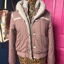 Retro Women’s Pink Ski Winter Jacket Vintage Medium 