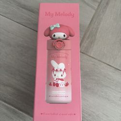 Sanrio My Melody Insulated Plastic Water Bottle Pink Twist Lid Strawberry