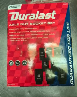 Brand New Sealed Duralast Axle Nut Socket Set 8pc 🔩