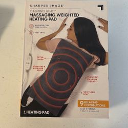 New In Sealed Box  Sharper Image New Massage Weighted Heating Pad