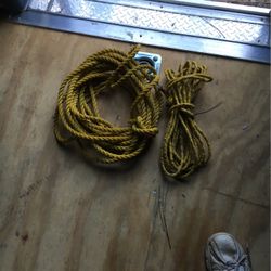 35 Ft Braided Rope/25 Ft Yellow  Rope Cord