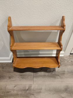 Wooden Hanging Wall Shelf