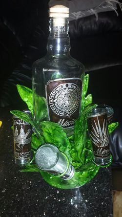 Aztec Tequila Bottle deco Pancho Plaques