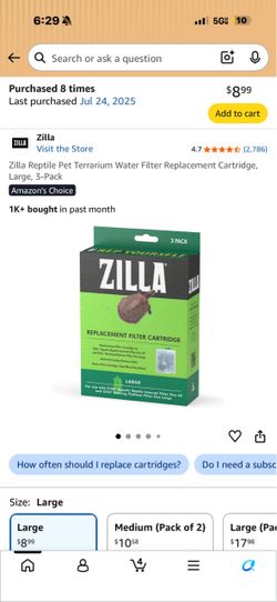 Zilla large replacement cartridge